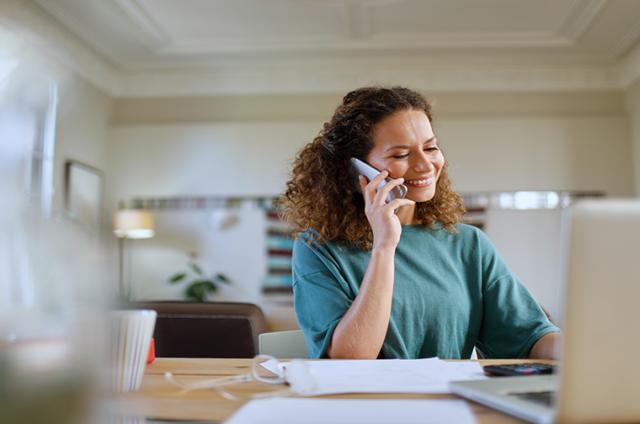 woman talking on the phone