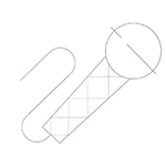 Outline of a microphone. 